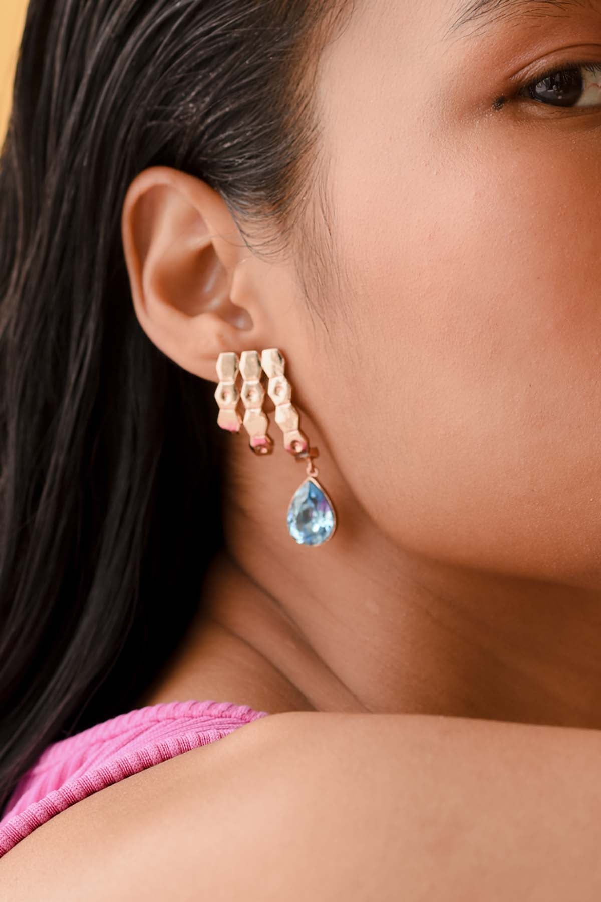 Buy Drop Swarovski Ear Studs For Women Online at ScrollnShops